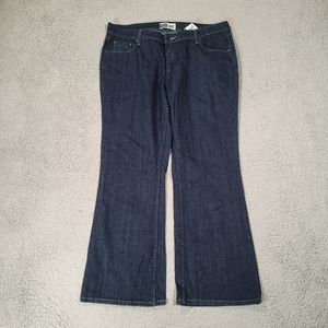 Levis Womens 18 Jeans Low Rise Bootcut Cotton Elastane Dark Wash Signature